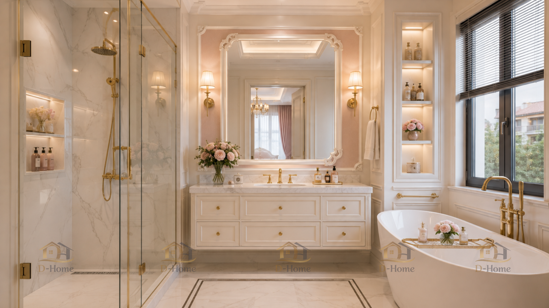 Thiết kế nội thất phòng ngủ con gái – Nhẹ nhàng, nữ tính với sắc hồng pastel