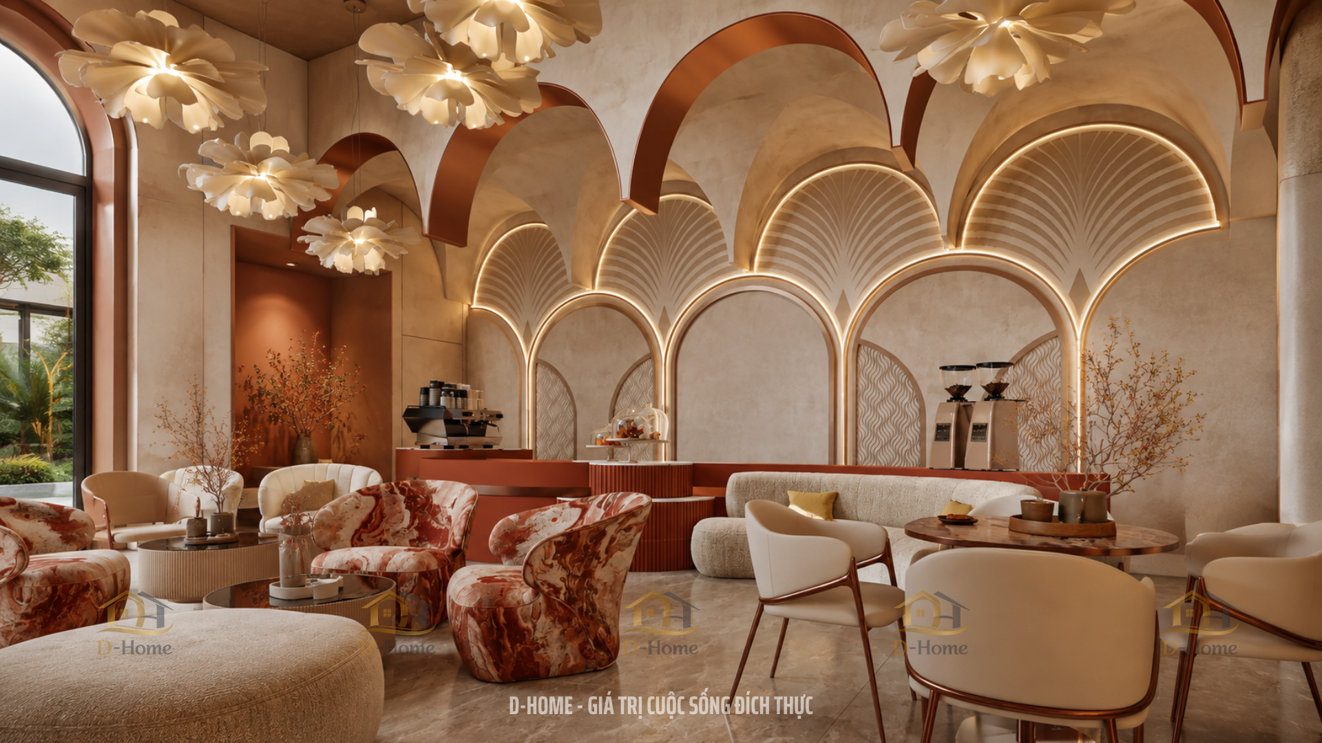 Thiết Kế Quán Cafe Phong Cách Luxury