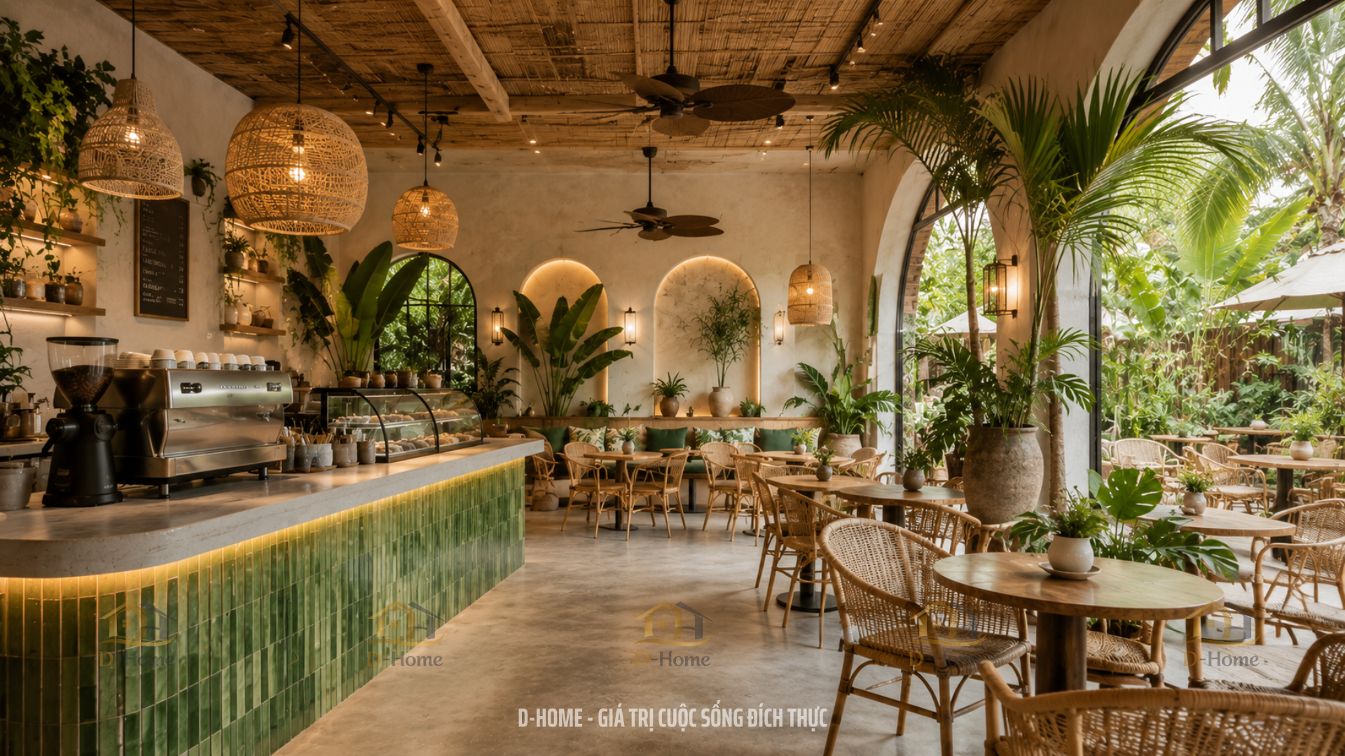 Thiết Kế Quán Cafe Phong Cách Nhiệt Đới (Tropical)