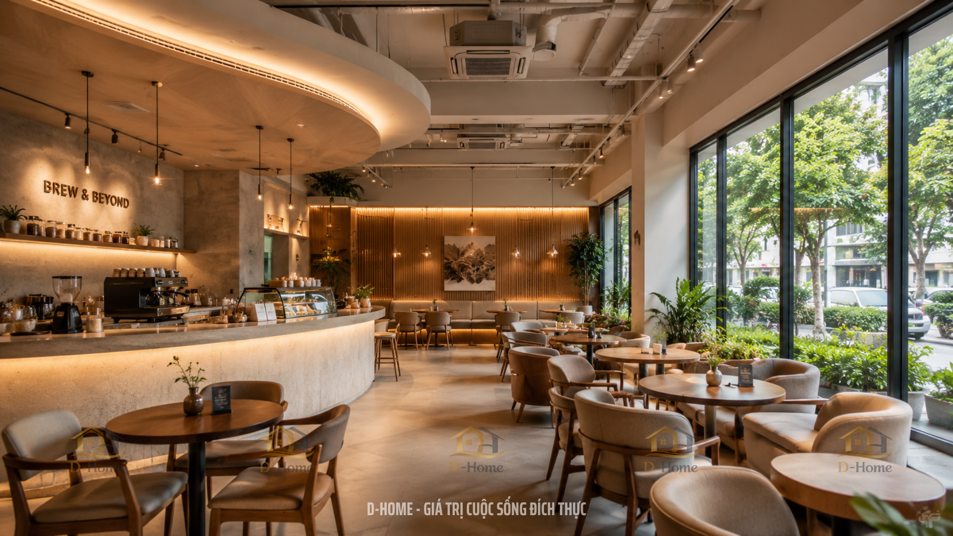 Thiết Kế Quán Cafe Phong Cách Đương Đại (Contemporary)
