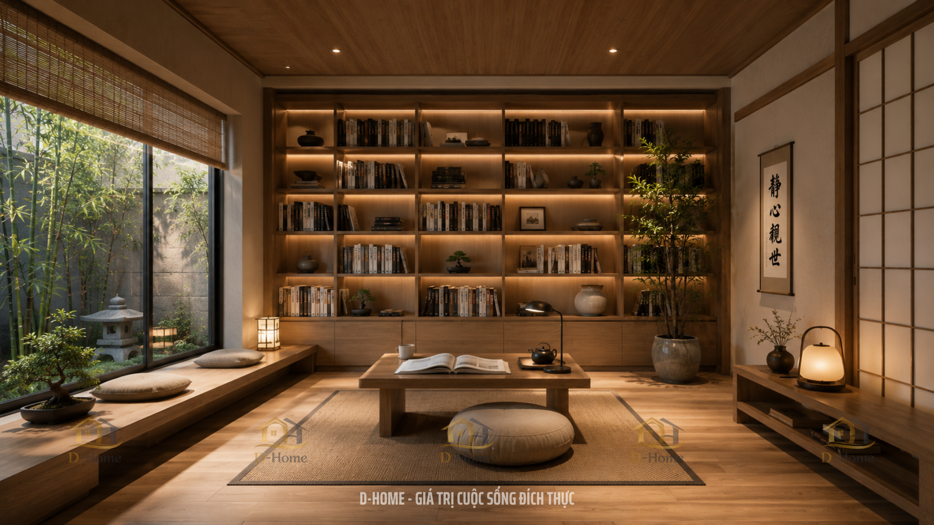 Thiết kế phòng giải trí kết hợp đọc sách và thư giãn