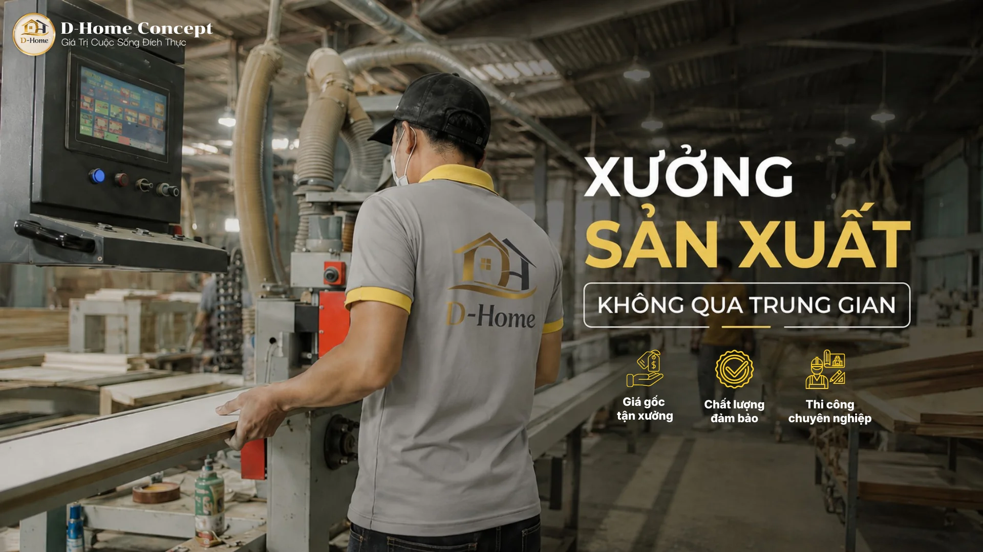 D-Home sở hữu xưởng sản xuất trực tiếp với nhiều năm kinh nghiệm trong ngành thiết kế thi công nội thất phòng giải trí gia đình uy tín tại HCM 
