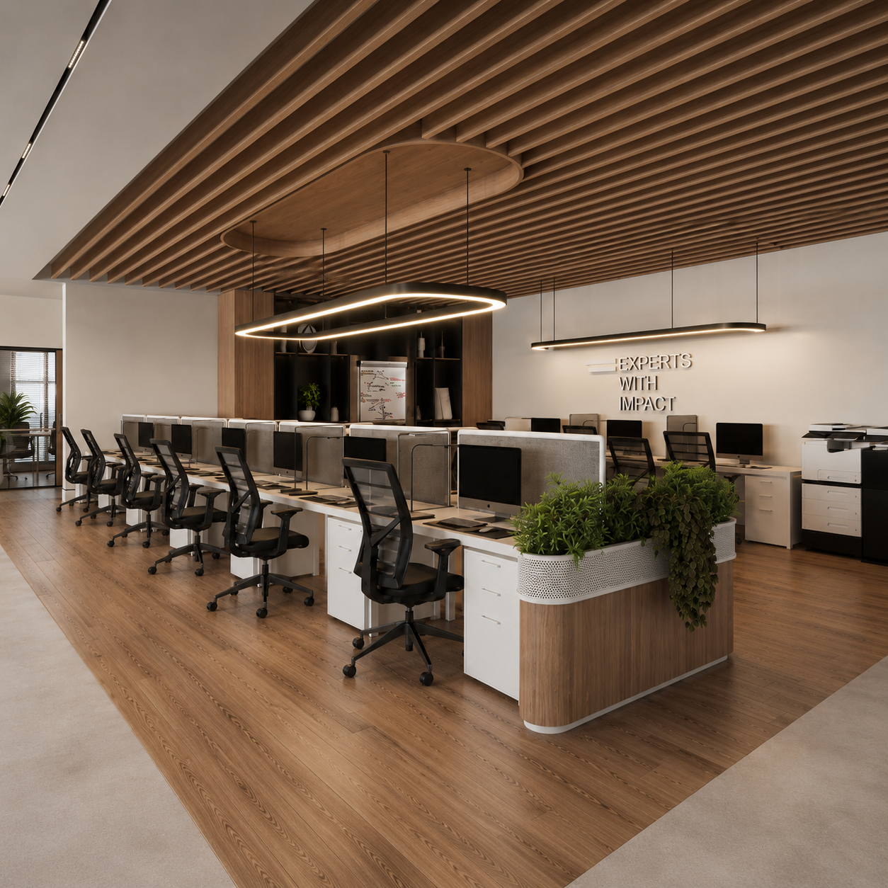Thiết kế nội thất văn phòng công ty 400m2 chuyên nghiệp Q7