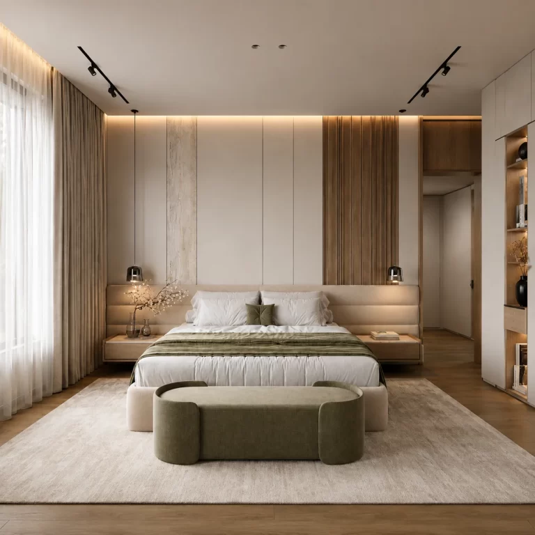 Thiết kế phòng ngủ master nhà ống 35m2 hiện đại tiện nghi