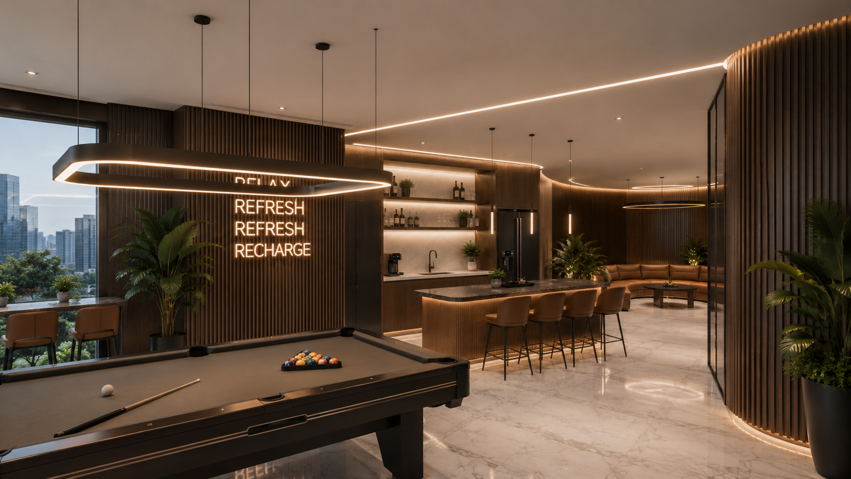Thiết kế khu pantry kết hợp giải trí cho nhân viên