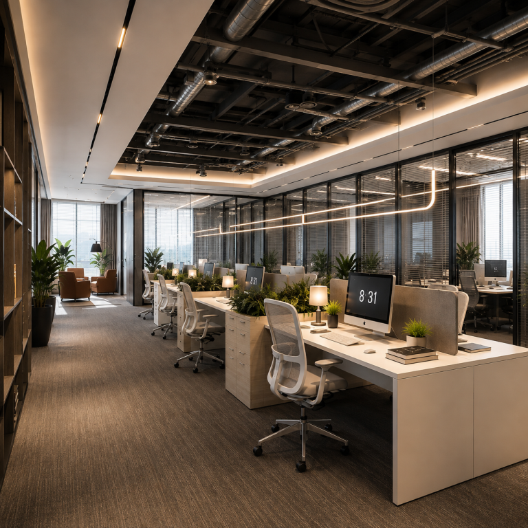 Thiết kế văn phòng không gian mở 300m2 cao cấp hiện đại Q3