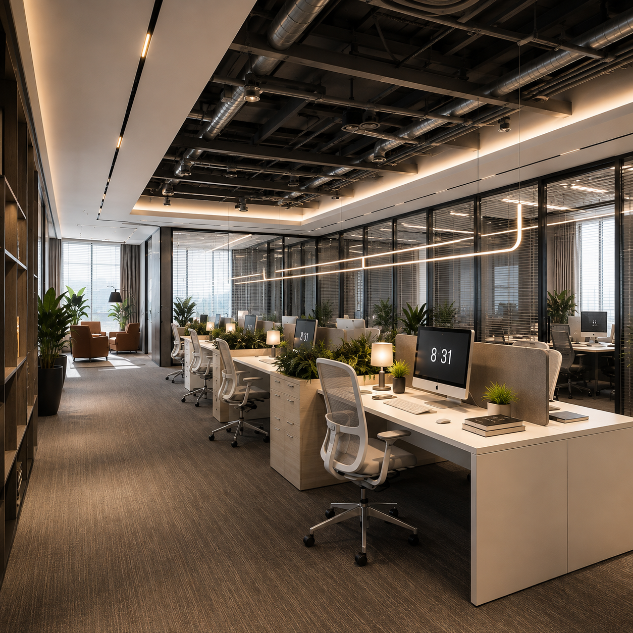 Thiết kế văn phòng không gian mở 300m2 cao cấp hiện đại Q3