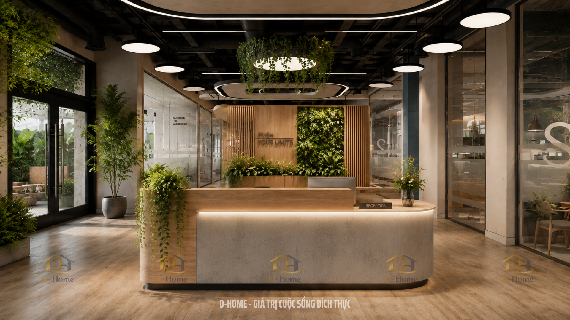 Thiết kế văn phòng xanh Biophilic cao cấp 450m² - Thủ Đức