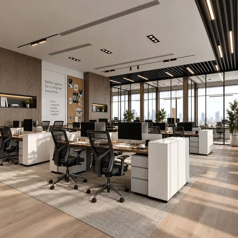 Hoàn thiện nội thất văn phòng 400m2 phong cách hiện đại - 7 phòng chức năng