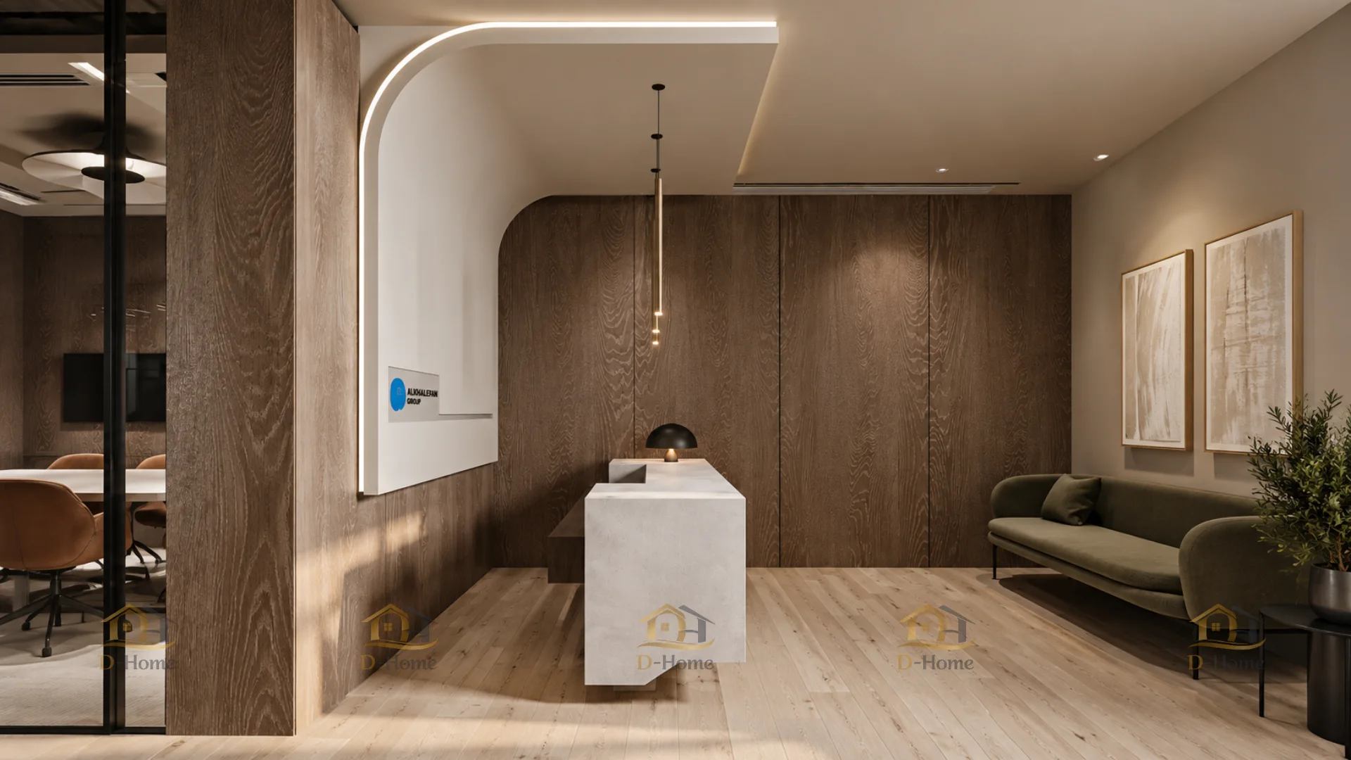 Hoàn thiện nội thất văn phòng 400m2 phong cách hiện đại - 7 phòng chức năng