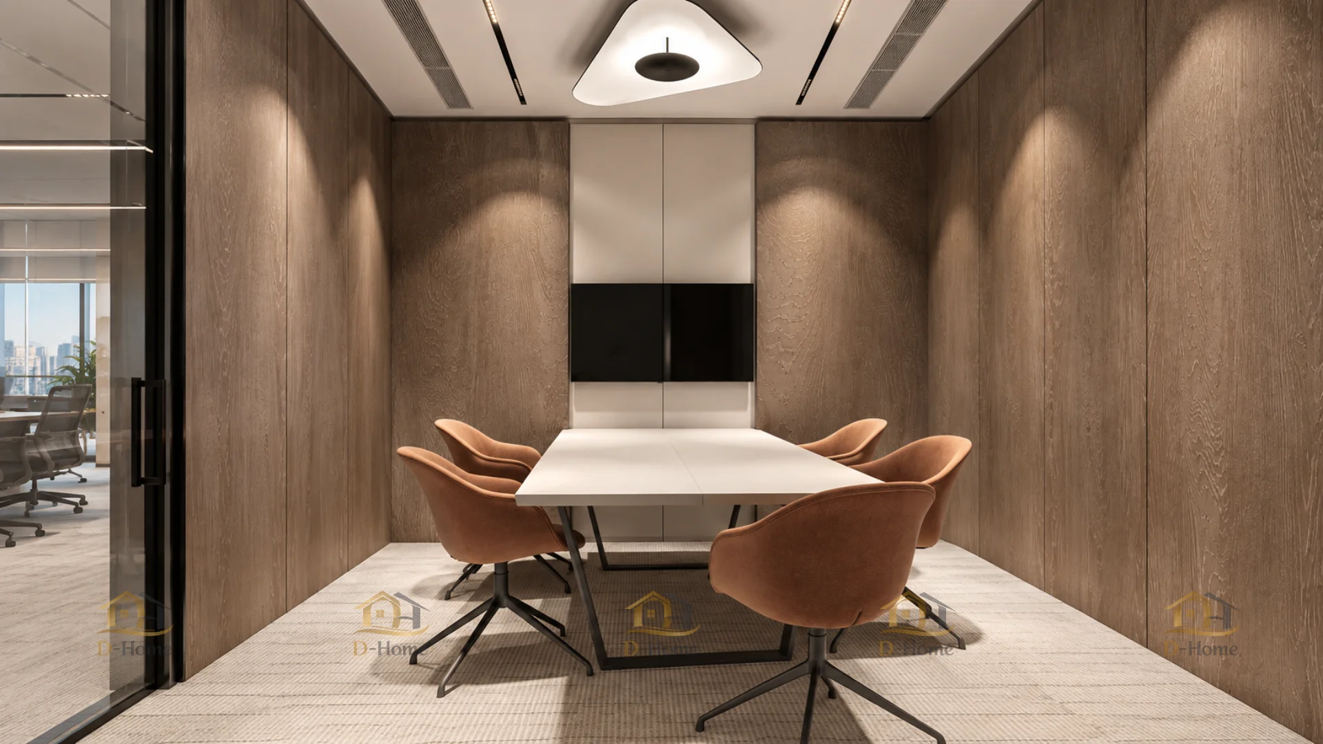 Hoàn thiện nội thất văn phòng 400m2 phong cách hiện đại - 7 phòng chức năng