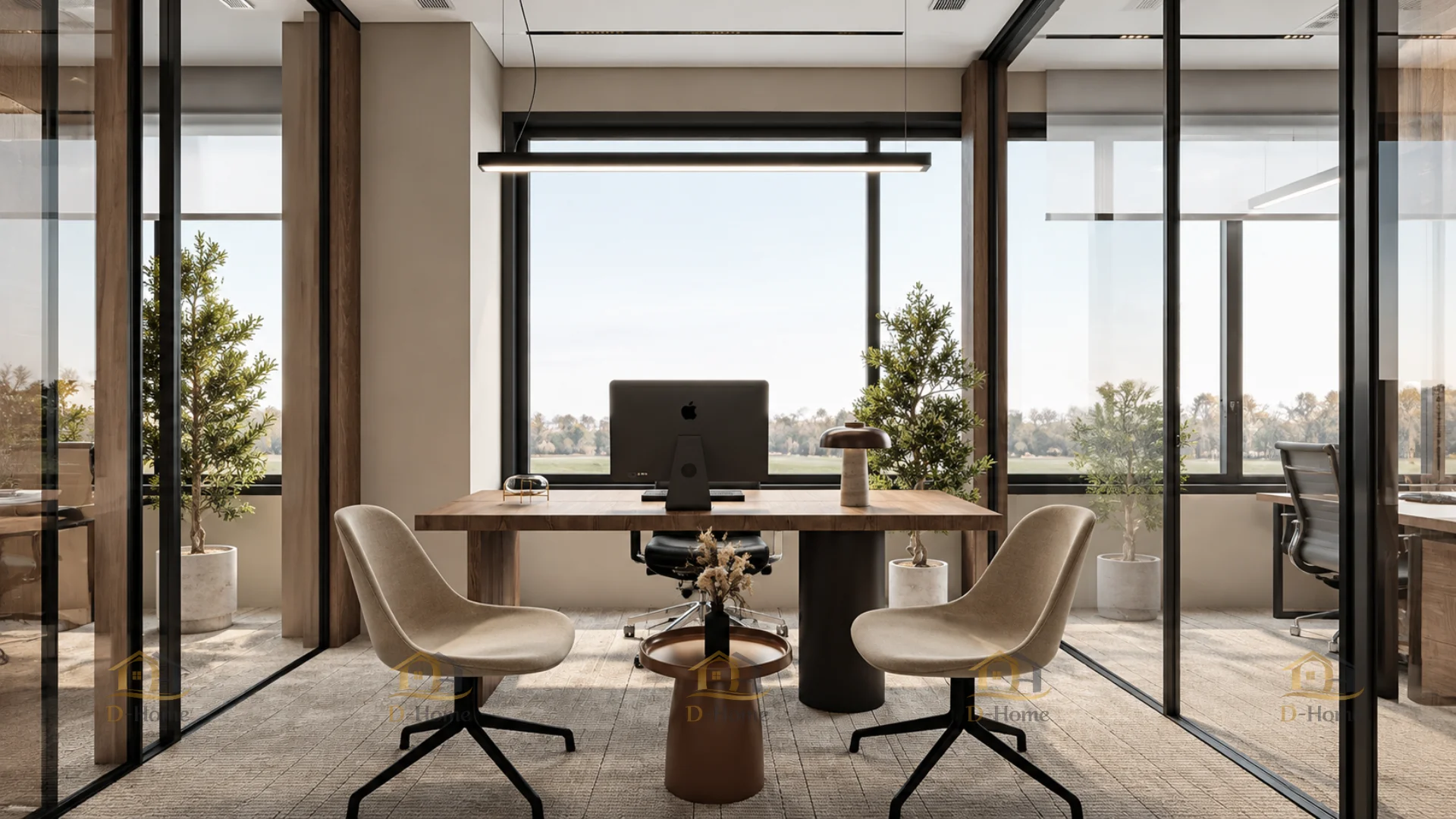 Hoàn thiện nội thất văn phòng 400m2 phong cách hiện đại - 7 phòng chức năng