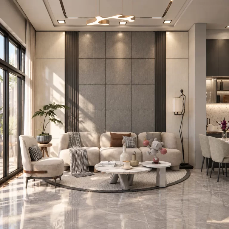 Dự án thiết kế và thi công nội thất nhà phố 2 tầng hiện đại quận 9 - Anh A