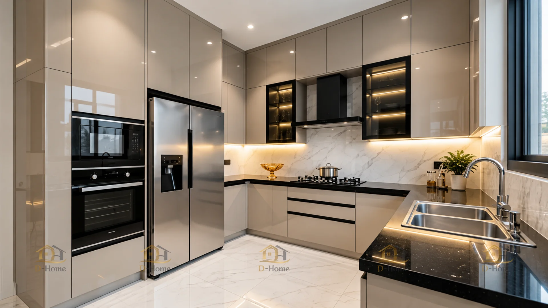 tủ bếp nhựa PVC là khả năng thích nghi tốt với môi trường có độ ẩm cao