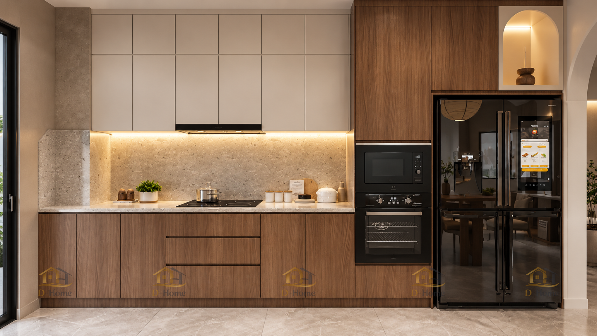 Tủ bếp nhựa PVC cánh Laminate