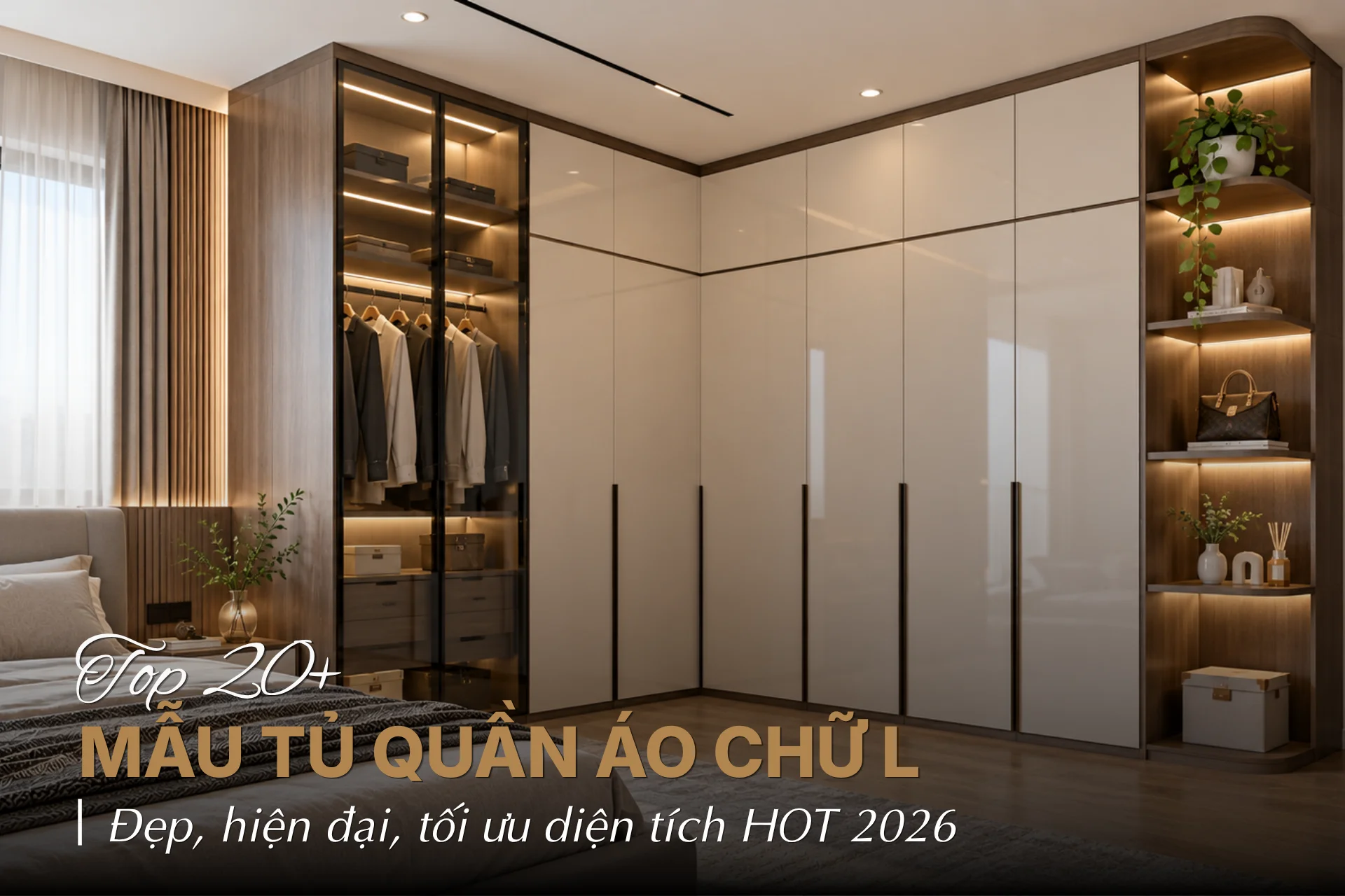 Top 20+ mẫu tủ quần áo chữ l đẹp, hiện đại, tối ưu diện tích HOT 2026