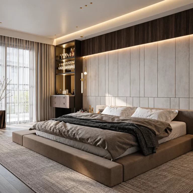Dự án hoàn thiện nội thất phòng ngủ master có phòng thay đồ quận 3 - Anh L