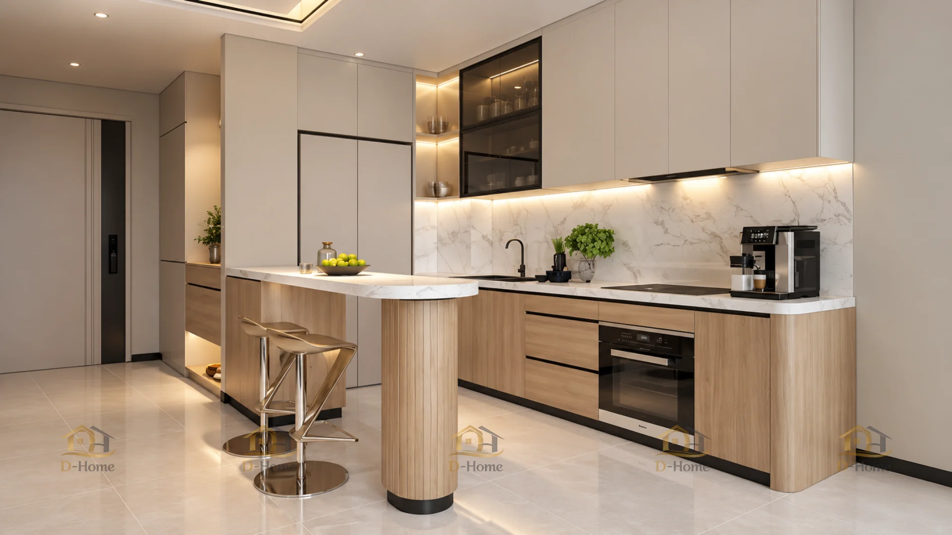Melamine phù hợp với gia đình muốn tối ưu ngân sách nhưng vẫn cần hệ tủ có màu sắc và kiểu dáng hiện đại
