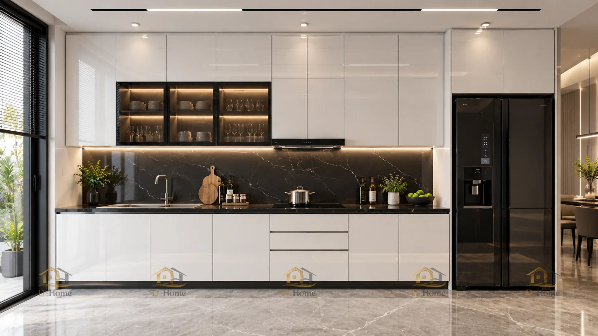 chi phí làm tủ bếp Laminate thường cao hơn khoảng 20% – 35% so với tủ bếp mdf phủ Melamine.